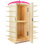 Pink Power 84 Spools Thread Sewing Storage Stand - Rotating Wooden Thread Holder Stand