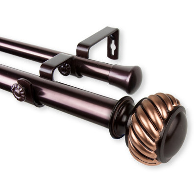 Burgue Steel Adjustable Double Curtain Rod