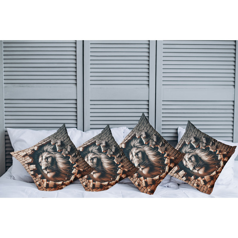 Fabric Reversible Throw Pillow, 24"H x 24"W