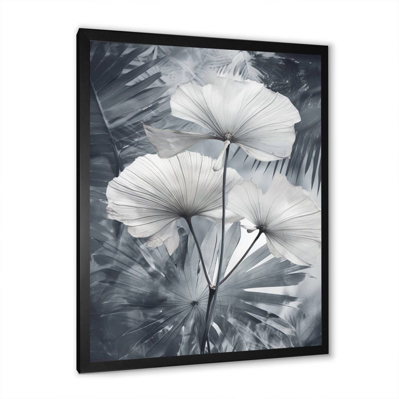 Palmier tropical pour Ginkgo II, Cadre photo noir, H 20 po x l 12 po x P 1 po