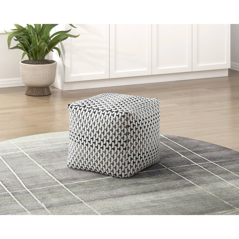 Pouf carré en tissu, antidérapant, capacité de poids de 300 lb, multicolore, repose-pieds moderne 16 x 16 x 16, multicolore, cube de 16 po
