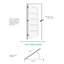 Ensemble de porte de garde-manger blanc à 5 panneaux avec cadre et charnières argentées Prehung Compatible-131505606-131505607