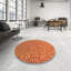 Tapis orange à motif géométrique-2019790343