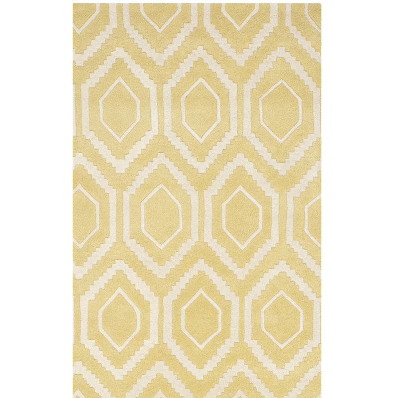 Tapis en laine touffeté à la main Deedie, Carré 7 pi