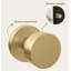 Poignée de porte Buena Mega Handles pour portes françaises, garde-manger et garde-robe - réversible avec rosette ronde pour toutes les tailles de porte-98727780