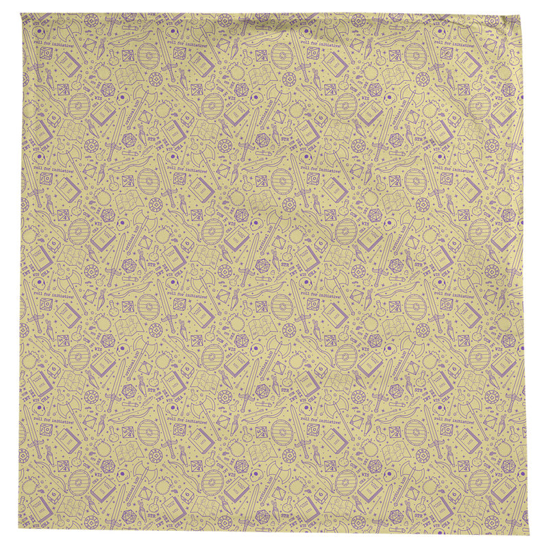 Nappe à motif rpg Leffel, Jaune / Mauve