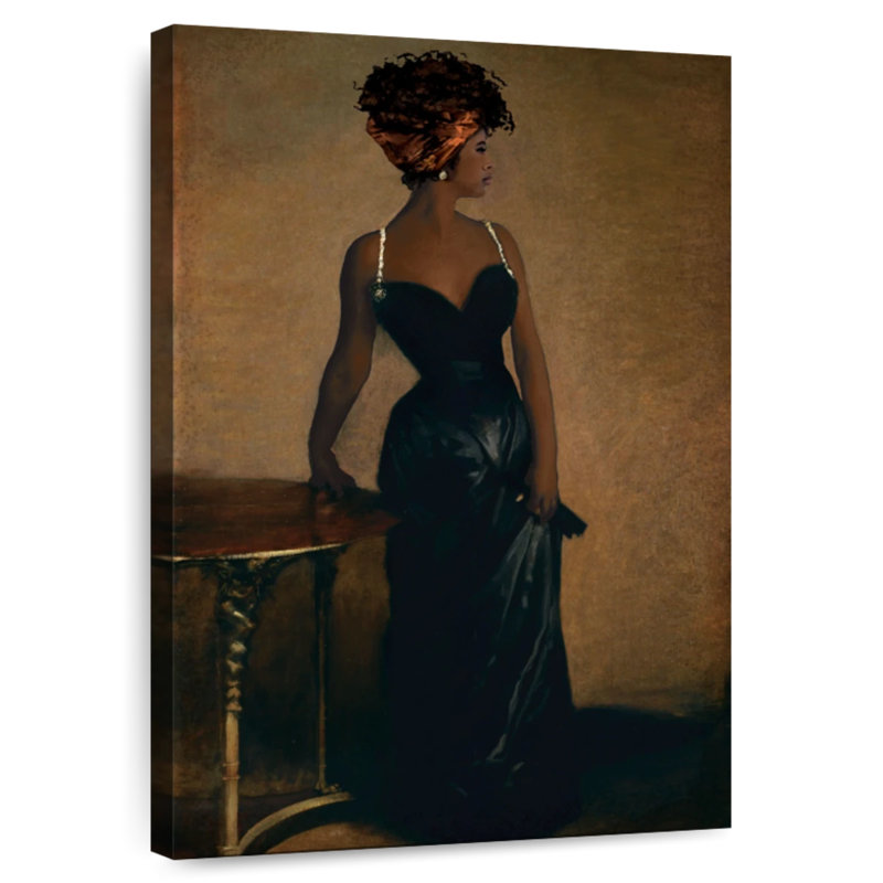 Navette d'inspiration afro-américaine inspirée de madame X, H 45 po x l 30 po