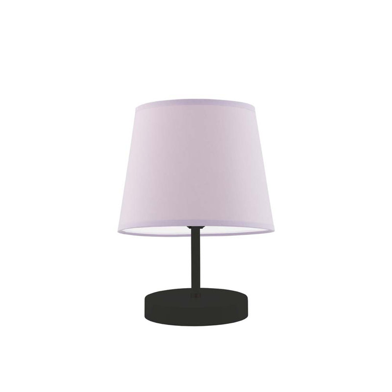 Deok Metal Table Lamp, Black, Light Pink