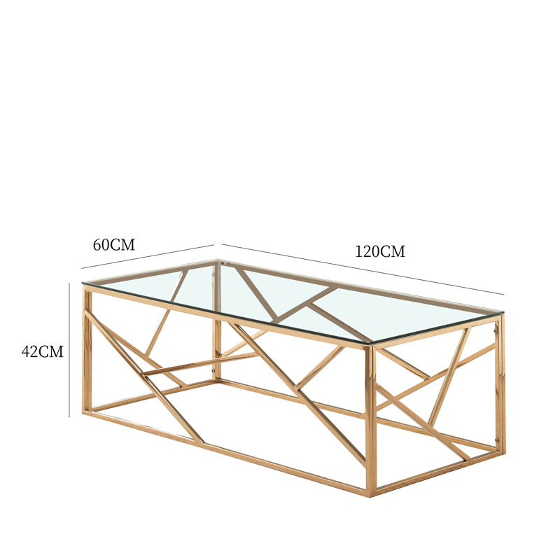 Abdo Abstract Coffee Table, Gold