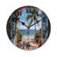 Horloge murale 12 po x 12 po Tropical Beach
