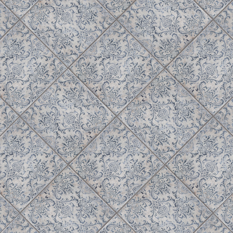 Milano Decor 8" x 8" Ceramic Patterned Wall Tile