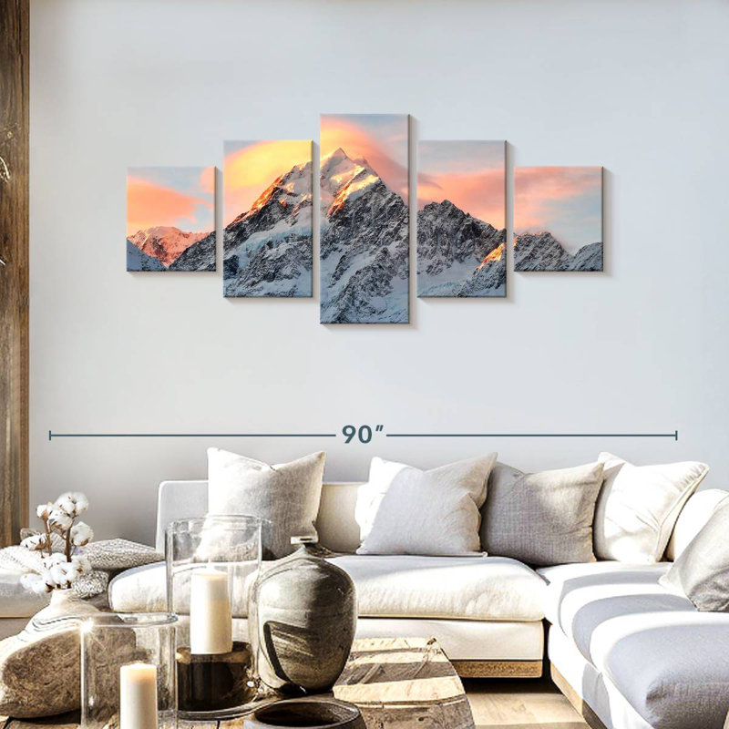 Mount Cook Sundown, 30" H x 68" W