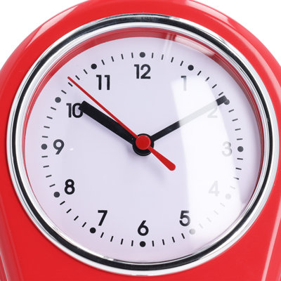 9 Inch Kitchen Timer Wall Clock Multifunction Innovative Precise Time Silent Operation Quartz for Home Red
