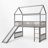 Twin Size Low Loft Bed With Slide-1225397235