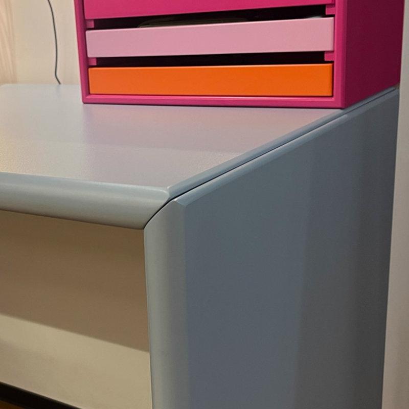 Bureau d'écriture Minimalist Design, H 28,54 po x l 62,99 po x P 23,62 po, Bleu