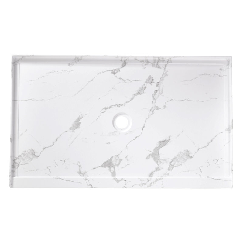60 po X 36 po Base de bac de douche rectangulaire en acrylique Alcove