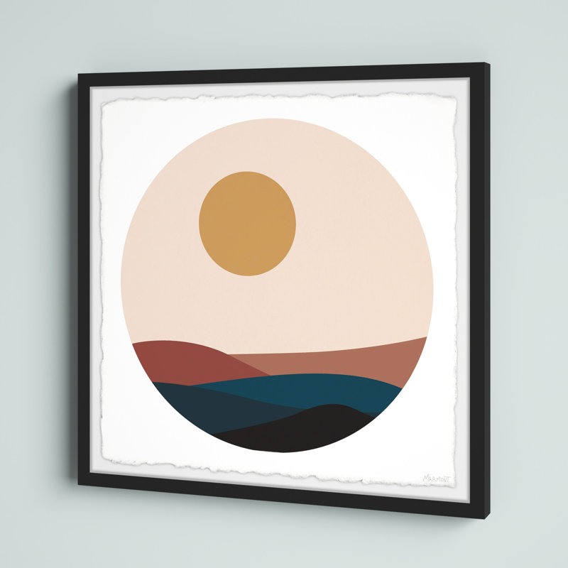 Moon Hills - Peinture encadrée, H 24 po x l 24 po x P 1,5 po