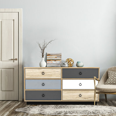 Commode double à 6 tiroirs 47 po Kallock