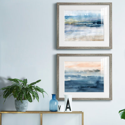 Vent et eau - reproduction encadrée de qualité supérieure - prête à être accrochée