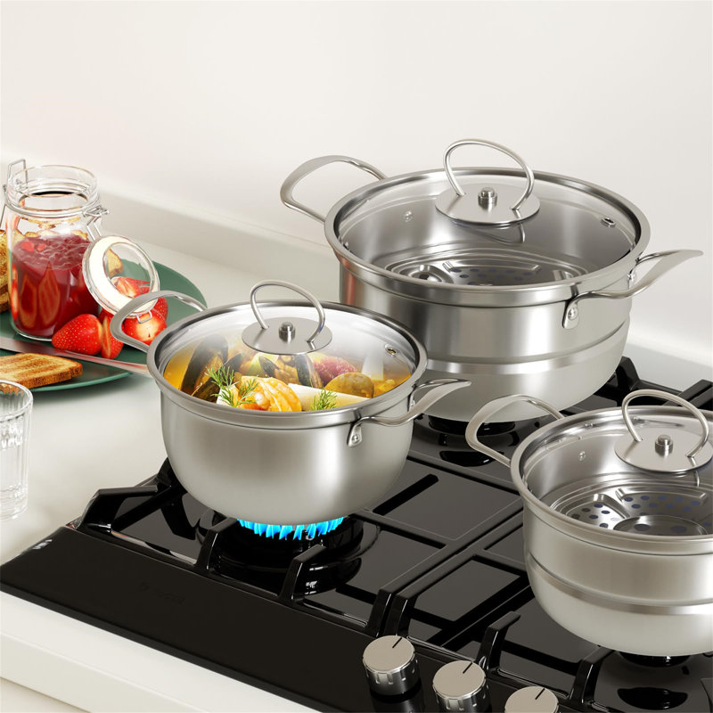 12 - Piece Stainless Steel Cookware Set