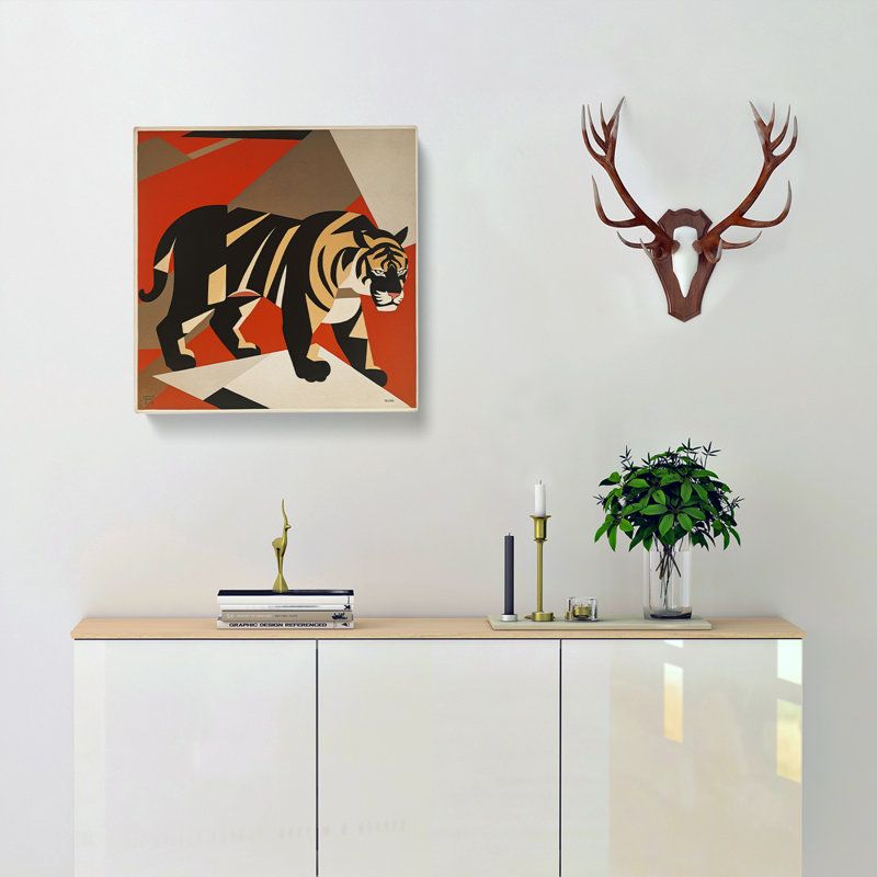 Tiger Suprematism - Wrapped Canvas