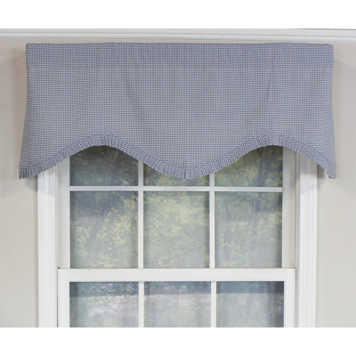 Cantonnière festonnée en coton Gingham