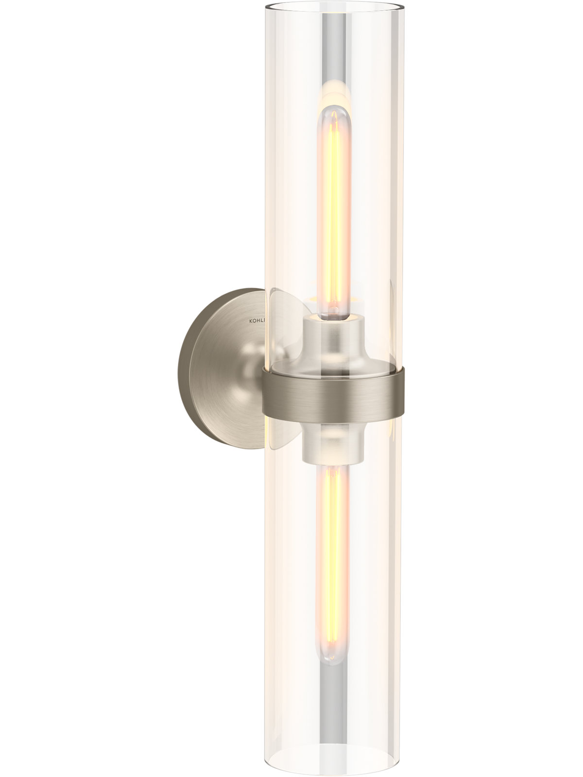 Purist 2-Light Wallchiere, 21.875" H x 4.75" W x 6.875" D, Vibrant Brushed Bronze
