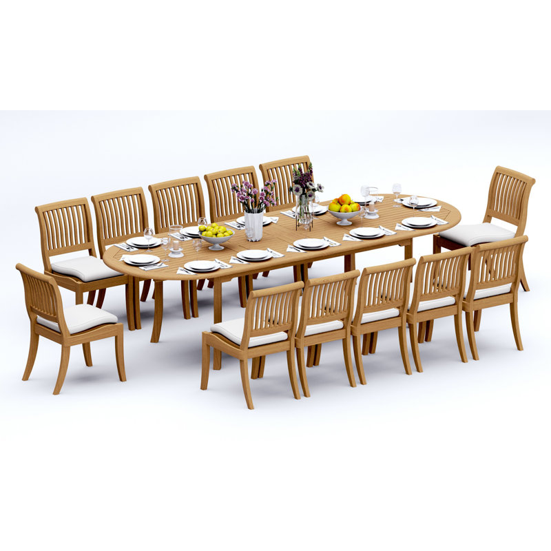 Arbor Outdoor 13 - Piece Teak Dining Set