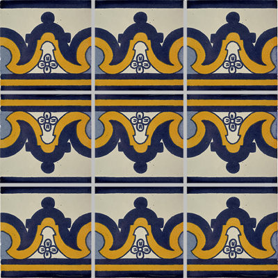 4.2" x 4.2" 9pcs TalaMex Milan Talavera Mexican Tile
