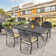 5-Piece Cast Aluminum Outdoor Dining Set With Rectangular Table And Random Color Seat Cushions