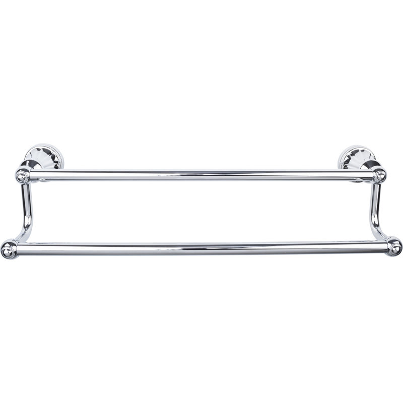 Hudson Bath Double 26 1/4" Wall Mounted  Towel Bar, Polished Chrome