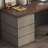 Nut-brown + Khaki Rectangular Manufactured Wood with 3 drawers desk-1060781605