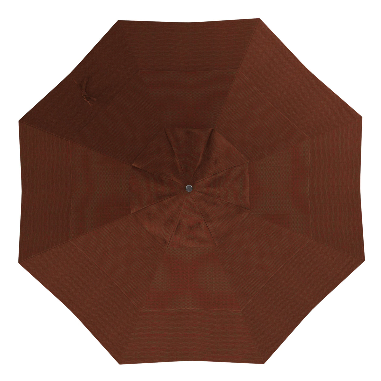 Ohara 132'' Market Umbrella, Terracotta- Olefin, Hammertone Gray