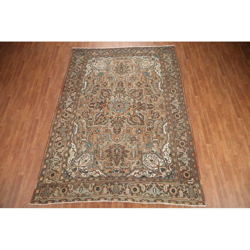 Tapis géométrique en laine 8 x 11