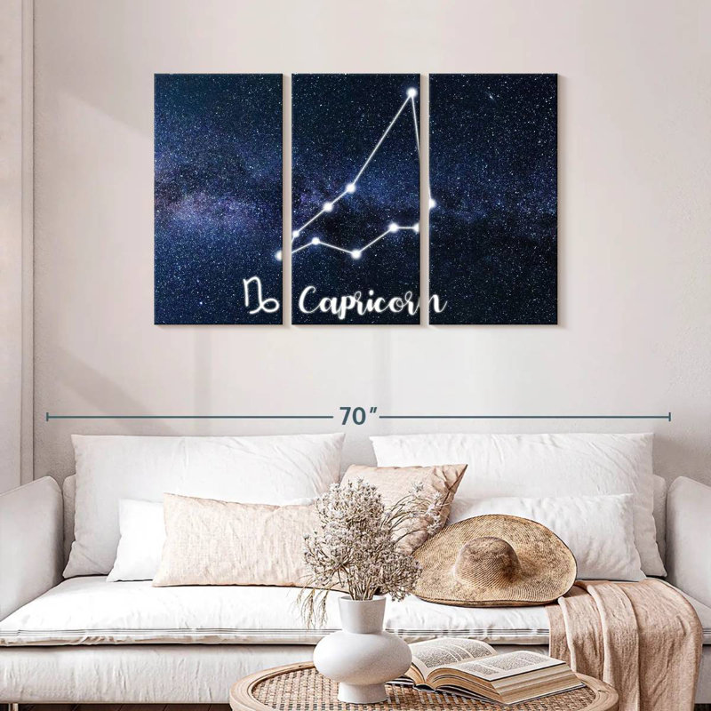 Constellation du zodiaque Adella Capricorn, H 28 po x l 45 po