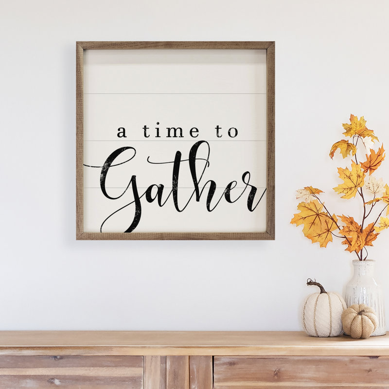 A Time To Gather - blanc, H 16 po x l 16 po