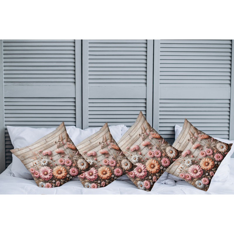 Fabric Reversible Throw Pillow, 16"H x 16"W