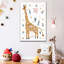 Adorable girafe scandinave sur toile-1064630671
