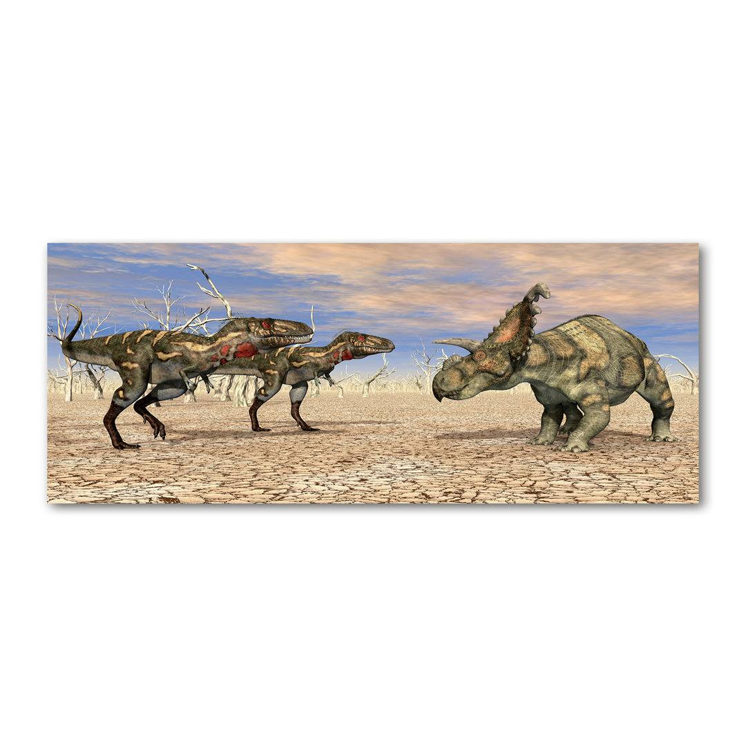 Leinwanddruck - Wandkunst - Drucke auf Leinwand - 125X50 Bild Bildthema: Dinosaurier