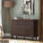 Melesio Retro 3 Door Storage Cabinet  Sideboard Buffet With Plaid Pattern Front-1088689869