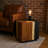 Konica Square Black Solid Wood Accent_End Table