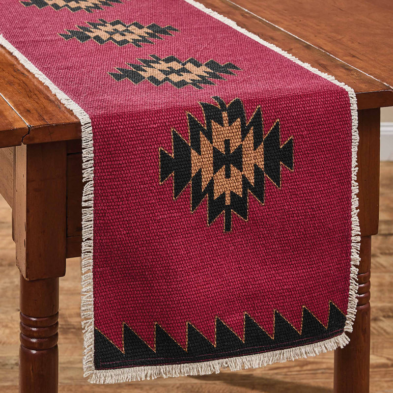 Black Bear Red Dawn Table Runner 13", 54" L x 13" W