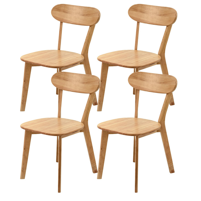 Modern Dining Chairs 4 Pack, Solid Wood With Adjustable Feet For Kitchen