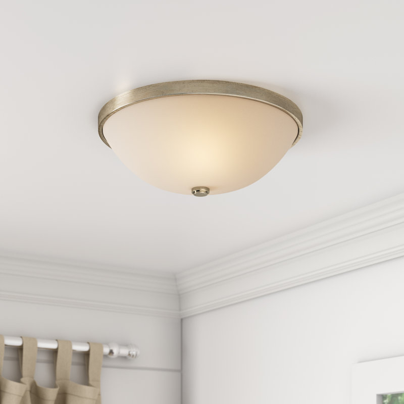 Bookem Glass Flush Mount, Winter Gold