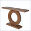 Console moderne en bois minimaliste avec base circulaire
