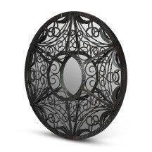 Metal Round Wall Mirror, 25" x 25"