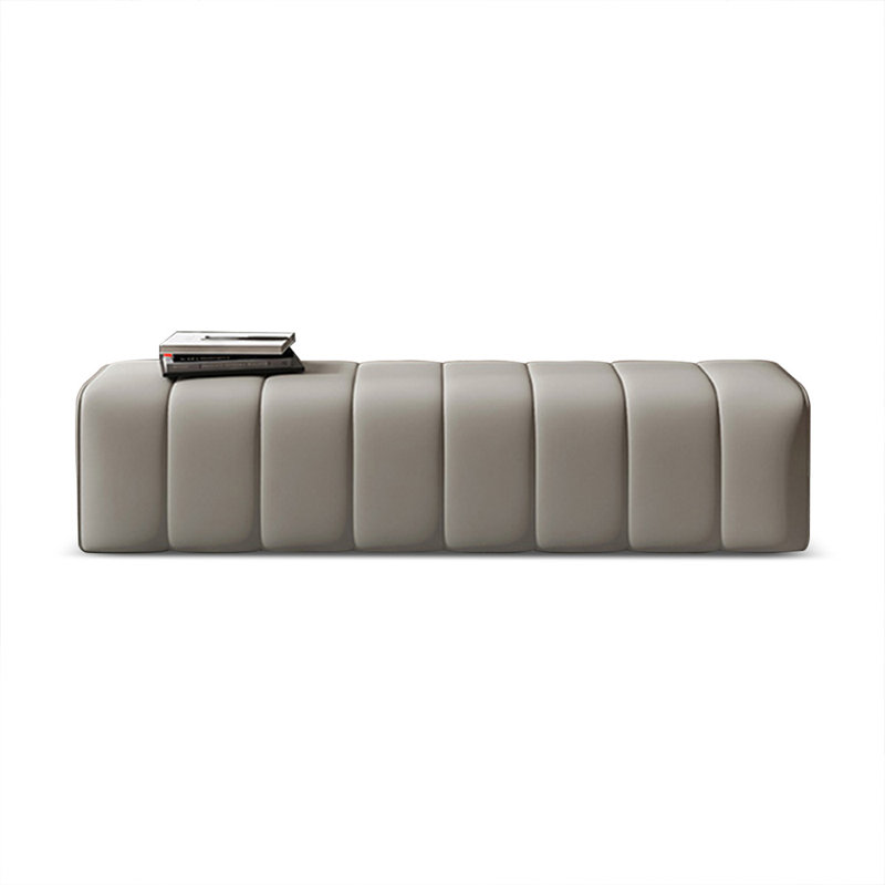 Banc avec revêtement, H 15,75 po x l 59,06 po x P 15,75 po, Gris