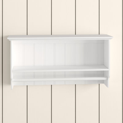 Ashbury Wood Accent Shelf with Towel Bar