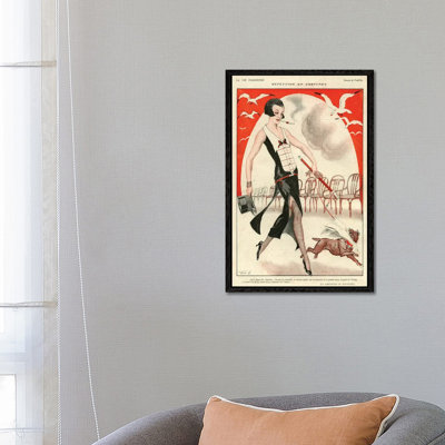 1920s La Vie Parisienne Magazine Plate 1 Piece Wall Art on Canvas