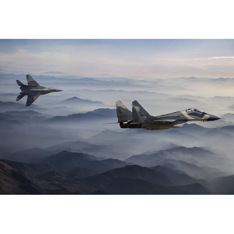 Flight Above The Fogy Mountains by Guvendemir - No Frame Art Prints on Canvas, 61cm H x 91cm W